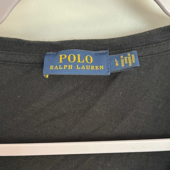 Polo by Ralph Lauren Women's Black V-Neck Top - Picture 2 of 6
